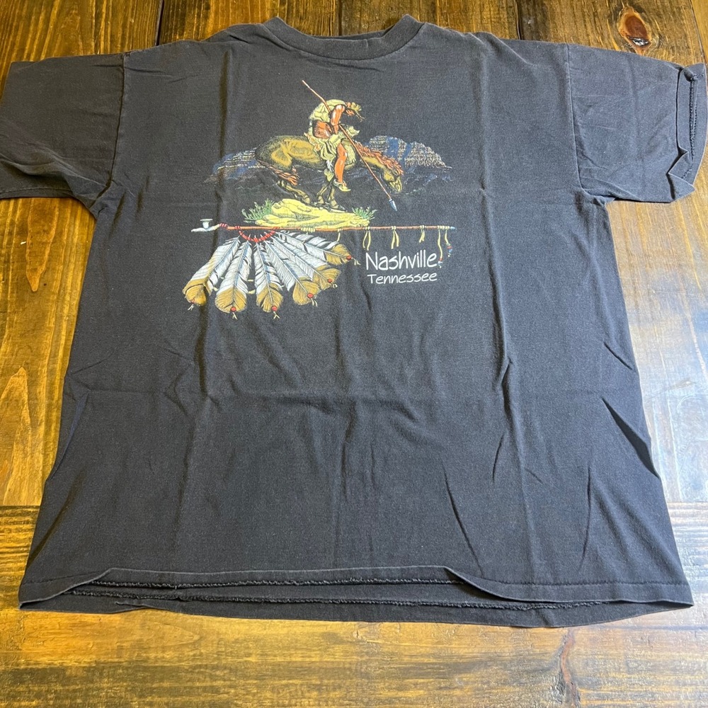 Vintage Eagle Products Nashville Tennessee Native American T Shirt Mens XL USA